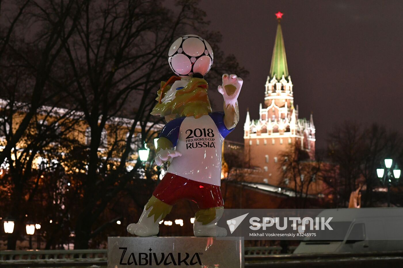 Art objects installed ahead of 2018 FIFA World Cup Russia Final Draw