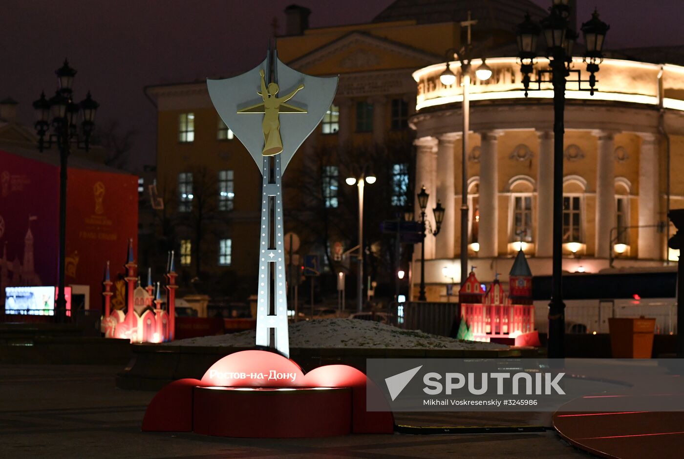 Art objects installed ahead of 2018 FIFA World Cup Russia Final Draw