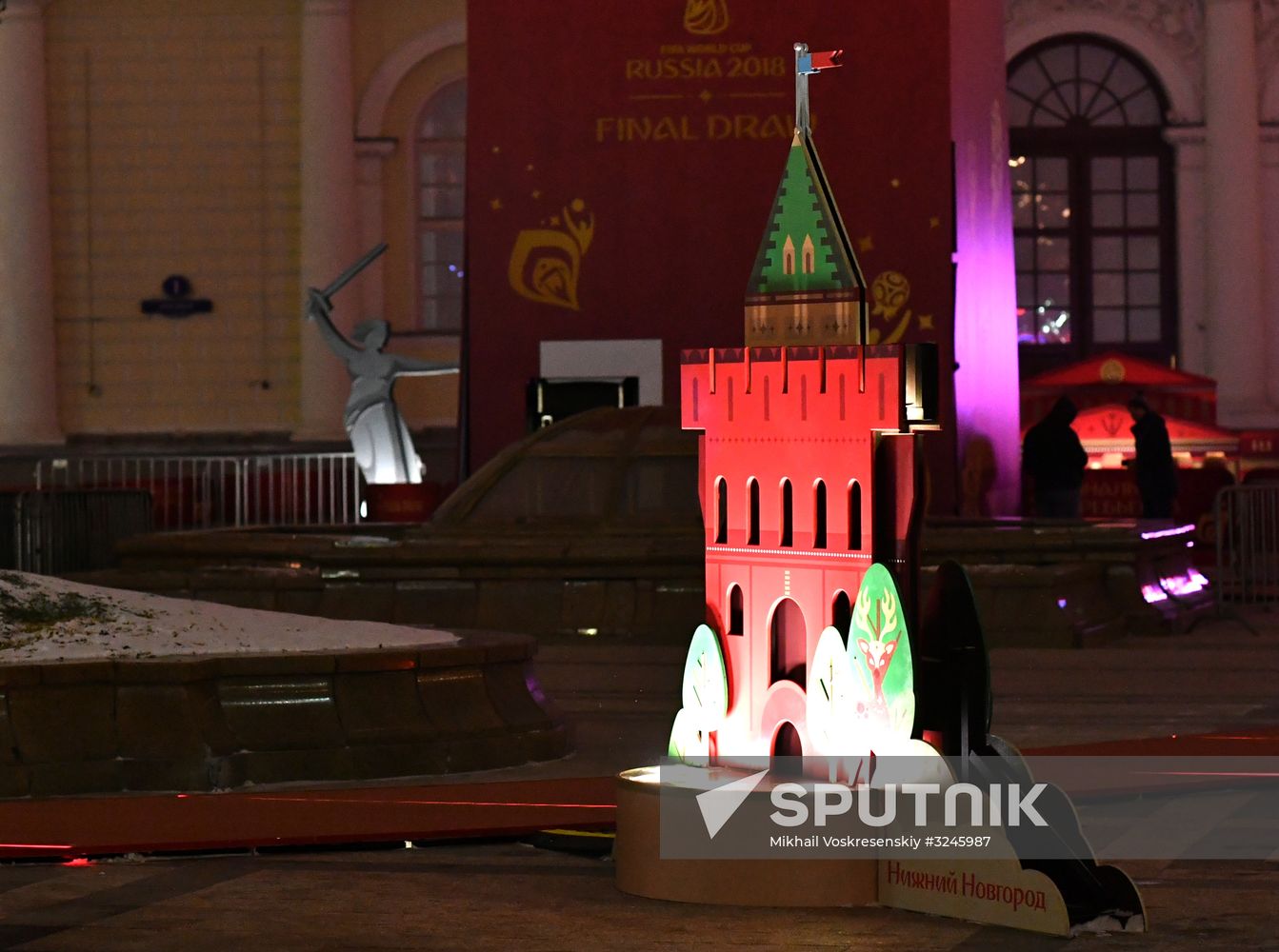 Art objects installed ahead of 2018 FIFA World Cup Russia Final Draw