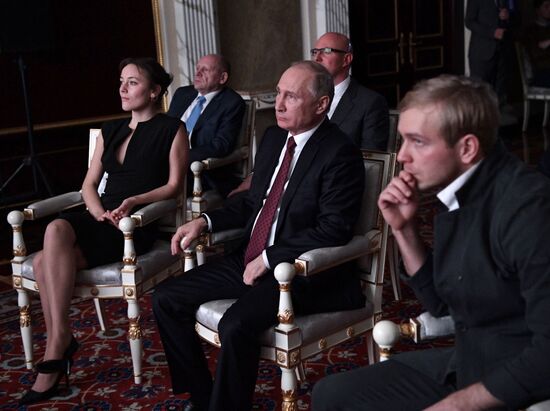 President Vladimir Putin attends screening of film Furious (Legend of Kolovrat)