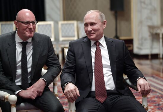 President Vladimir Putin attends screening of film Furious (Legend of Kolovrat)