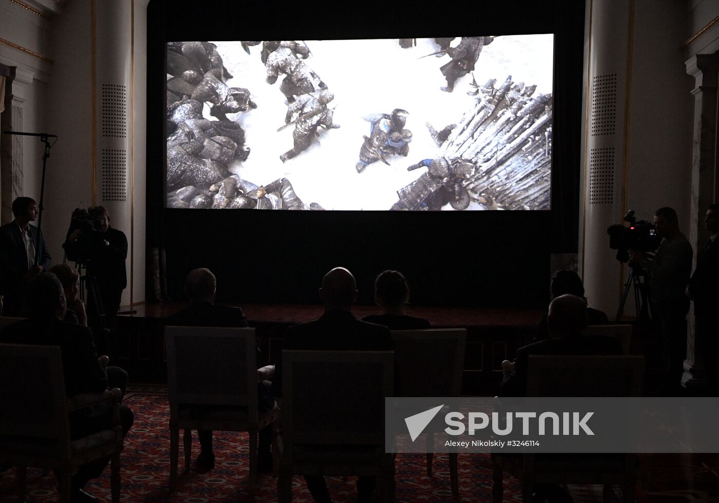 President Vladimir Putin attends screening of film Furious (Legend of Kolovrat)