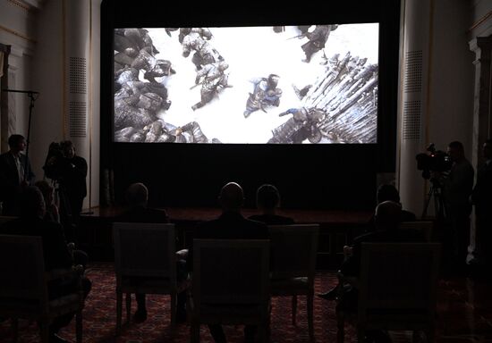 President Vladimir Putin attends screening of film Furious (Legend of Kolovrat)