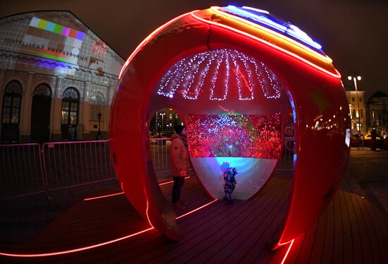 Art objects installed ahead of 2018 FIFA World Cup Russia Final Draw