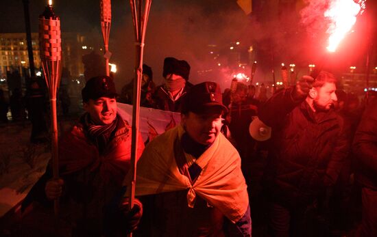 Euromaidan anniversary march in Kiev