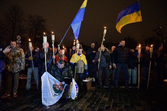Euromaidan anniversary march in Kiev