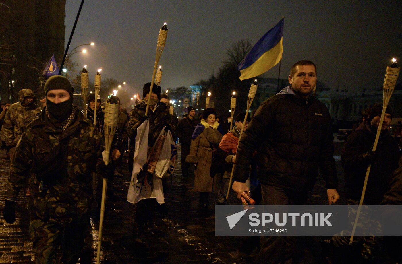 Euromaidan anniversary march in Kiev