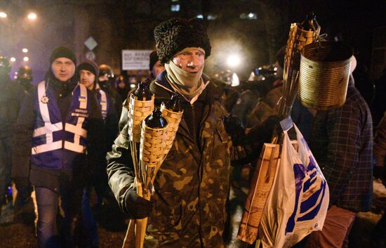 Euromaidan anniversary march in Kiev