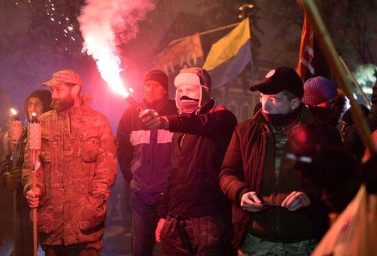 Euromaidan anniversary march in Kiev