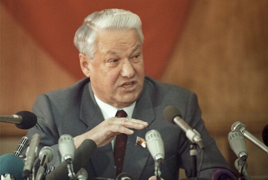 Russian Supreme Council Chairman Boris Yeltsin