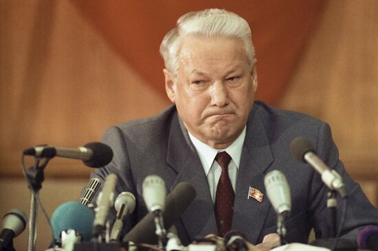 Russian Supreme Council Chairman Boris Yeltsin