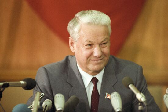 Russian Supreme Council Chairman Boris Yeltsin
