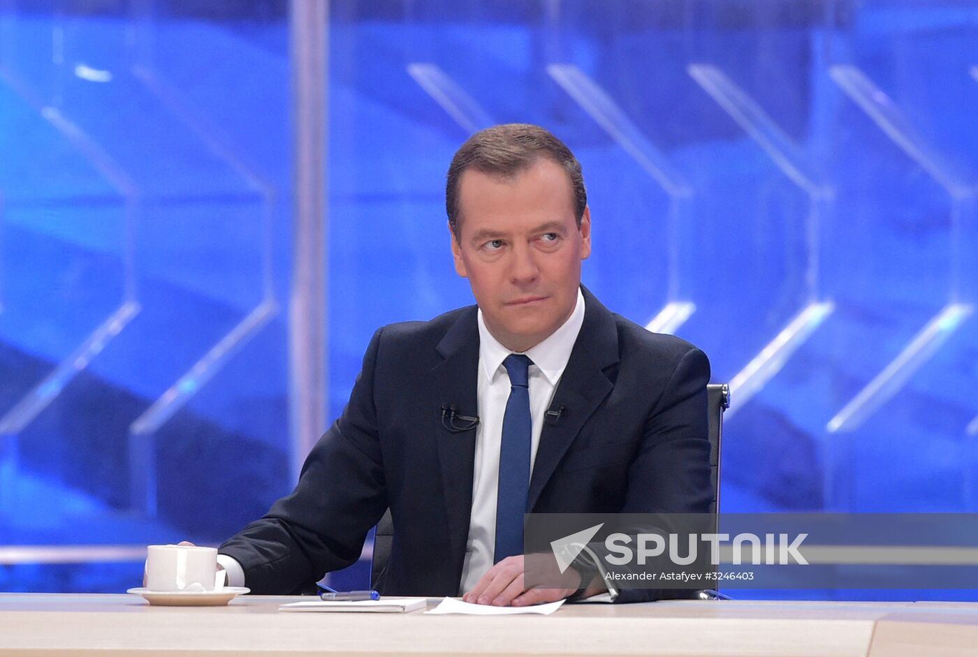 Russian Prime Minister Dmitry Medvedev's interview with Russian TV channels