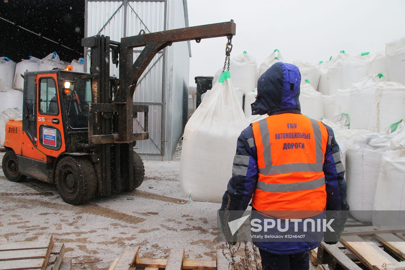 Treating roads with anti-icing materials
