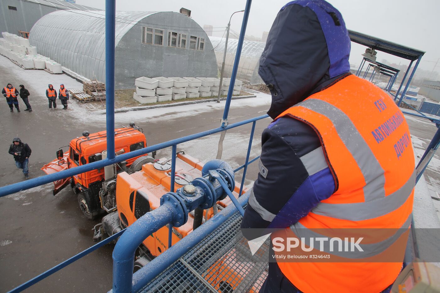 Treating roads with anti-icing materials