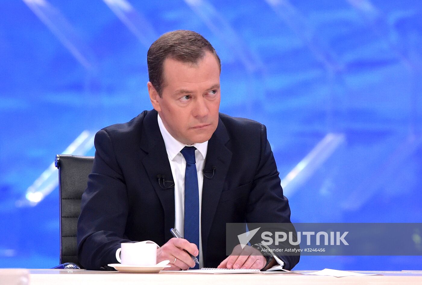 Russian Prime Minister Dmitry Medvedev's interview with Russian TV channels