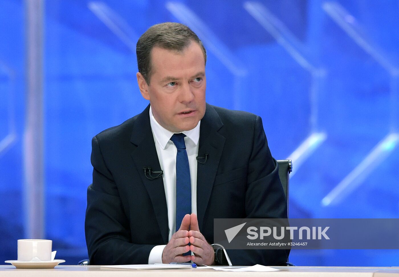 Russian Prime Minister Dmitry Medvedev's interview with Russian TV channels