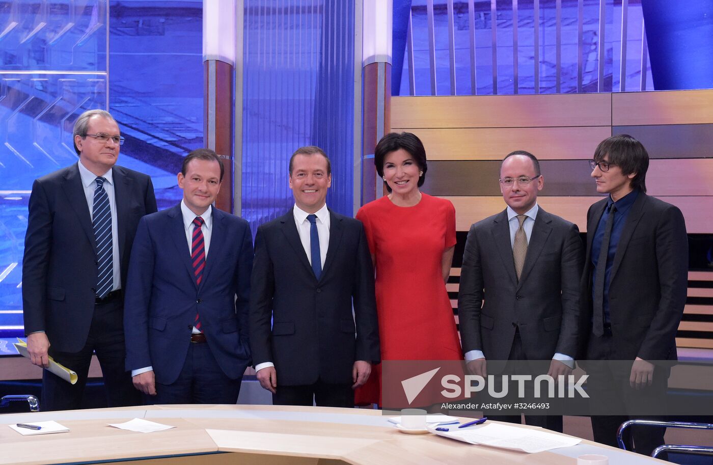 Russian Prime Minister Dmitry Medvedev's interview with Russian TV channels