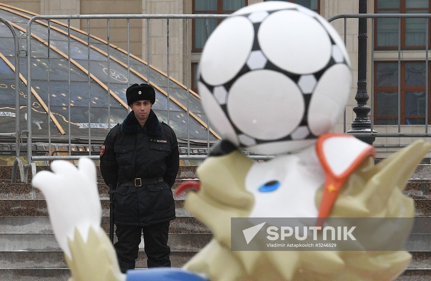 Art objects installed ahead of 2018 FIFA World Cup Russia Final Draw