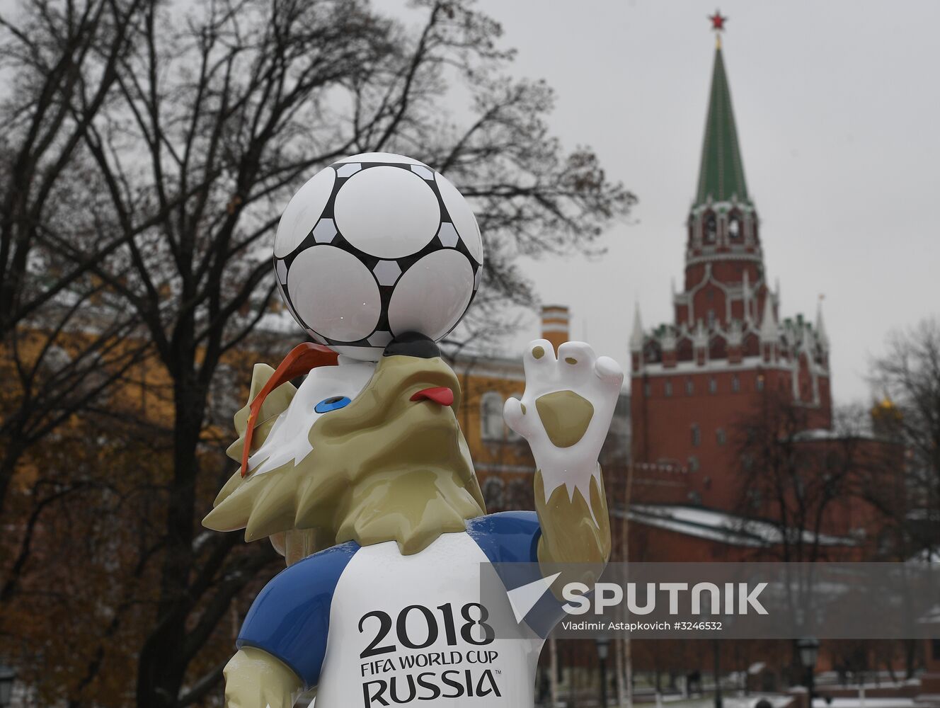 Art objects installed ahead of 2018 FIFA World Cup Russia Final Draw