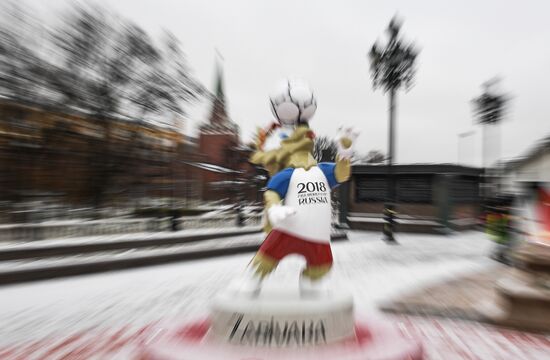 Art objects installed ahead of 2018 FIFA World Cup Russia Final Draw