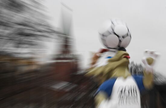 Art objects installed ahead of 2018 FIFA World Cup Russia Final Draw