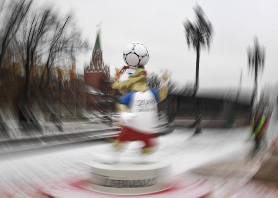 Art objects installed ahead of 2018 FIFA World Cup Russia Final Draw