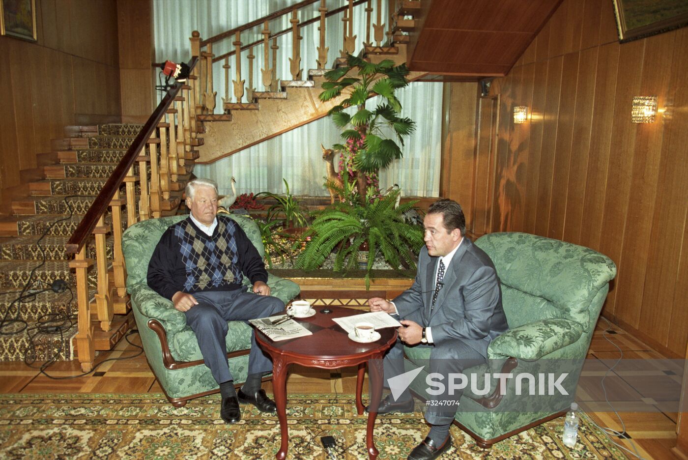 Boris Yeltsin and Mikhail Lesin