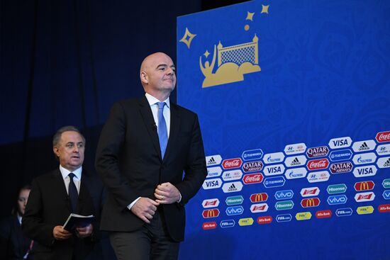 News conference of Gianni Infantino and Vitaly Mutko