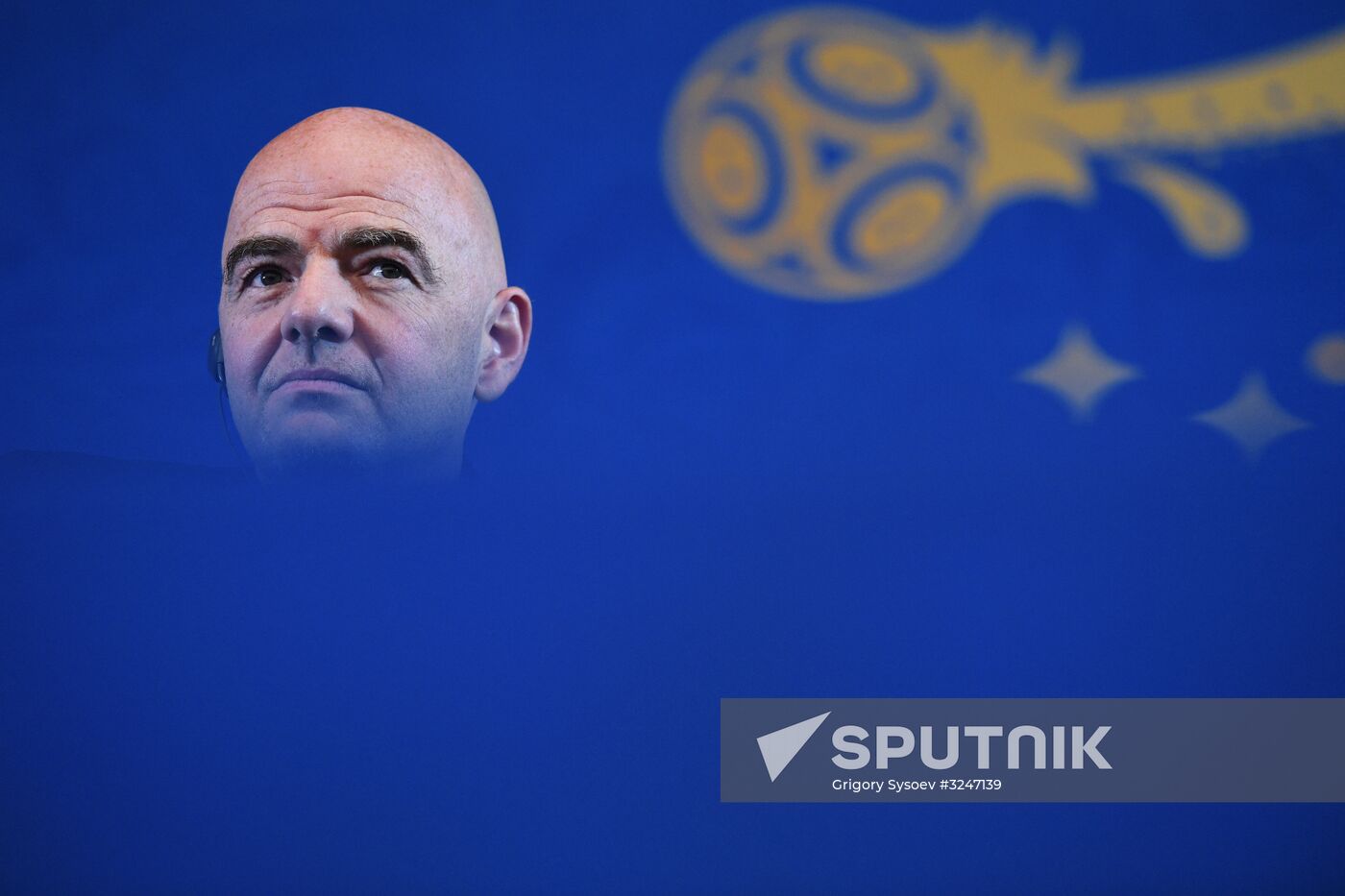 News conference of Gianni Infantino and Vitaly Mutko