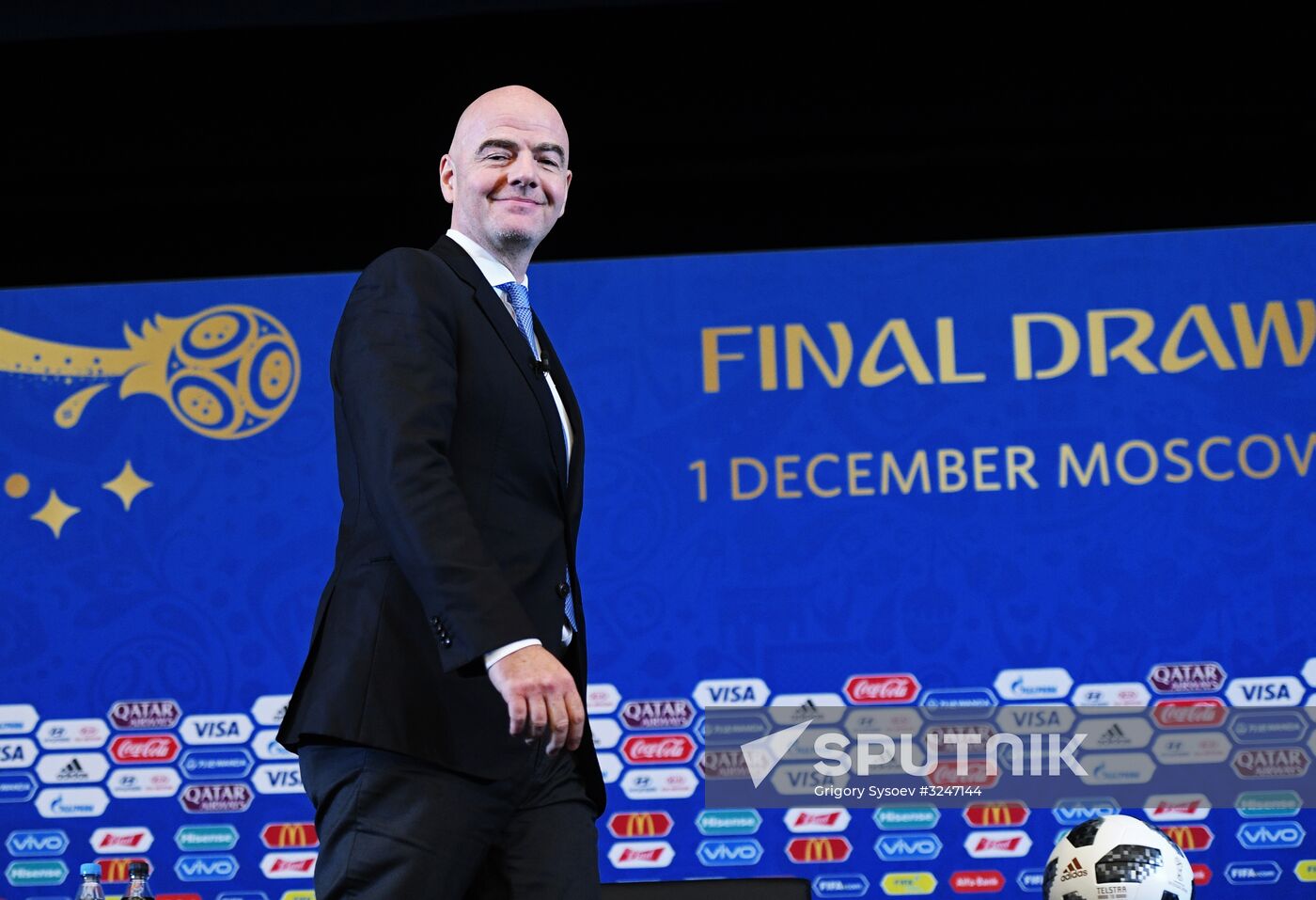 News conference of Gianni Infantino and Vitaly Mutko