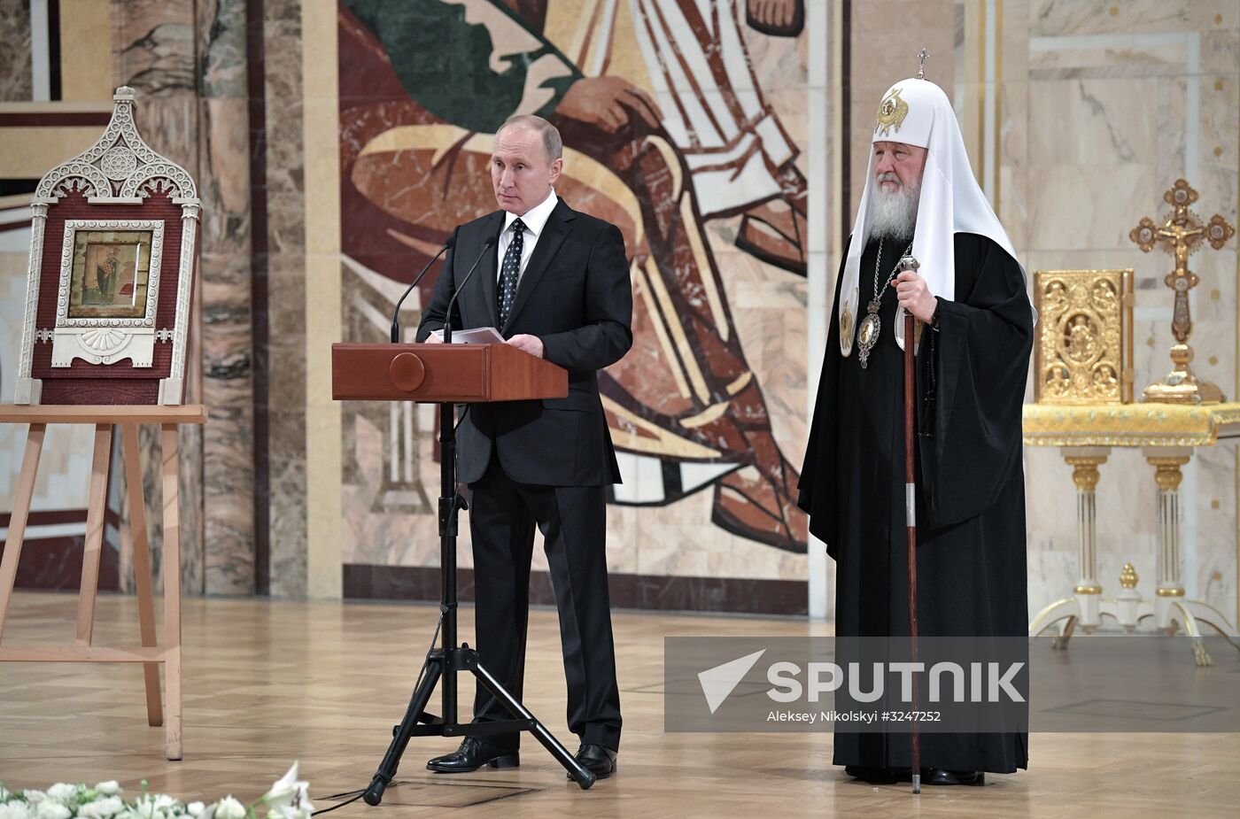 President Vladimir Putin speaks at Russian Orthodox Church Bishops' Council