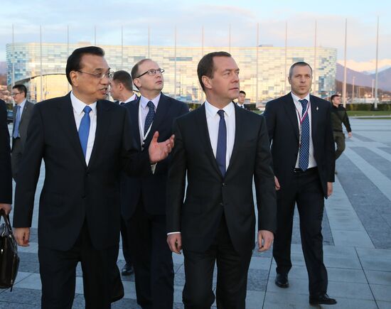 Prime Minister Dmitry Medvedev meets with PRC State Council Premiere Li Keqiang