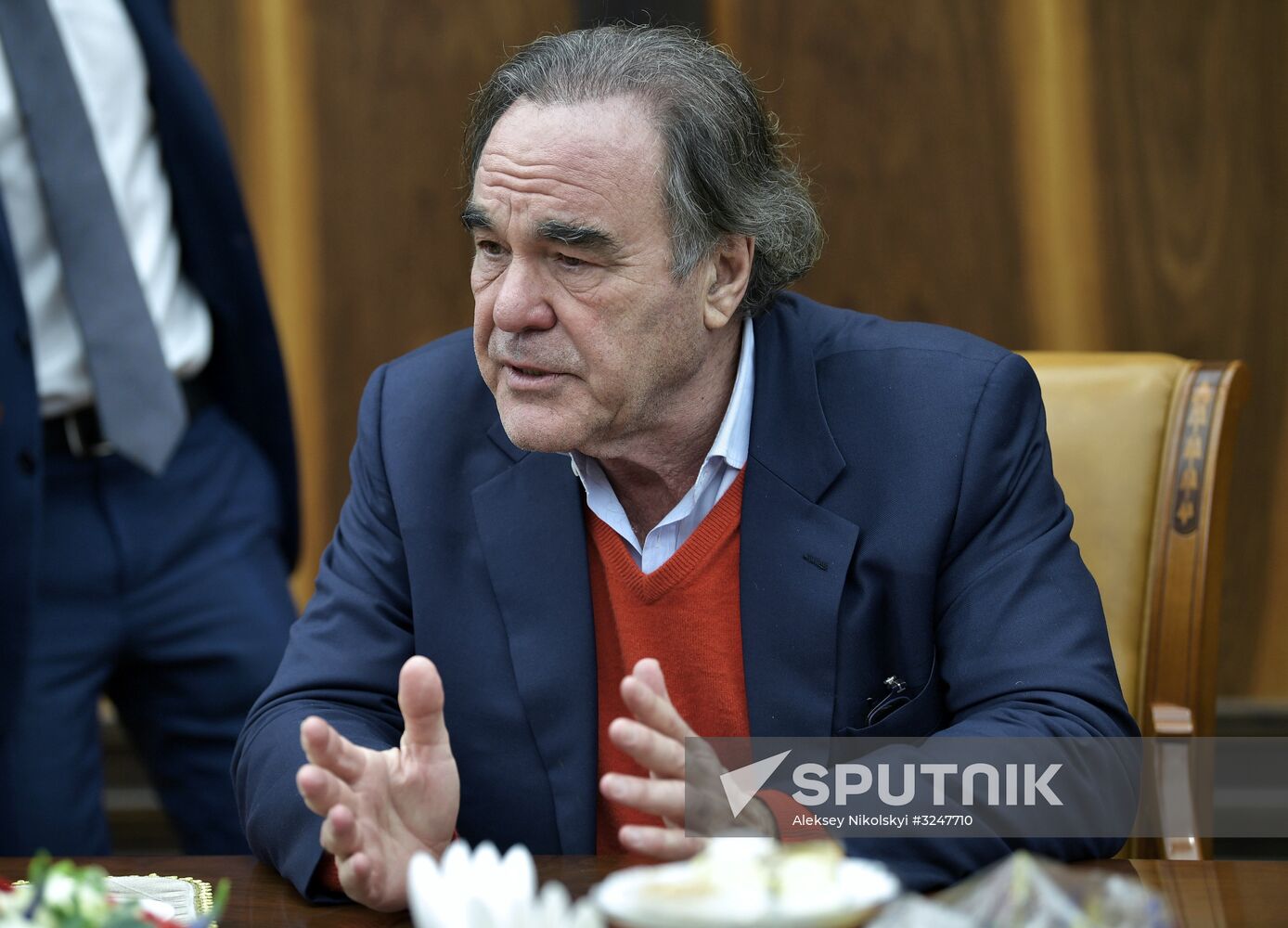 President Vladimir Putin meets with film director Oliver Stone