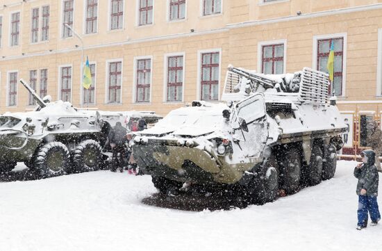 Exhibition of Ukrainian Armed Forces military equipment