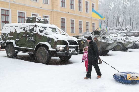 Exhibition of Ukrainian Armed Forces military equipment