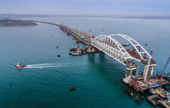 Crimean Bridge under construction
