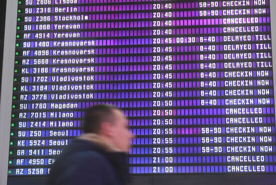 Flight delays in Sheremetyevo Airport