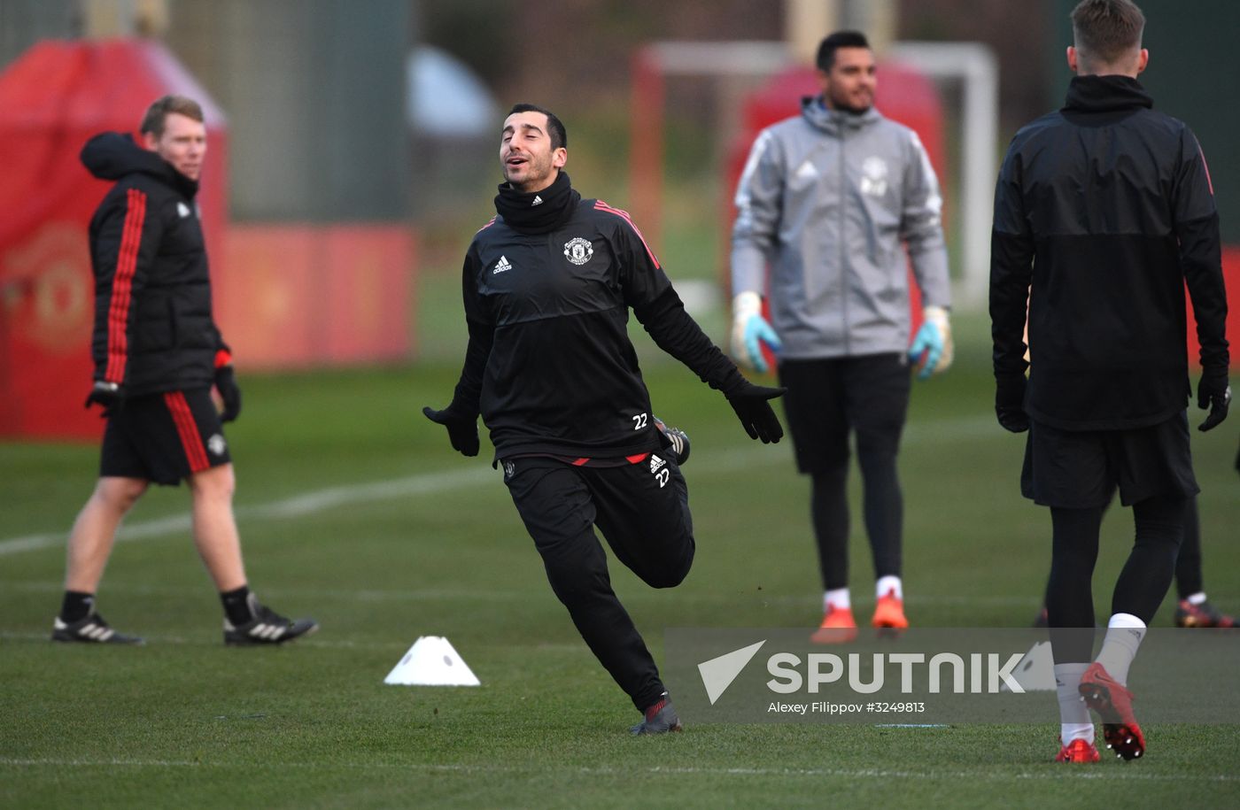 Football. Champions League. Manchester United's training session