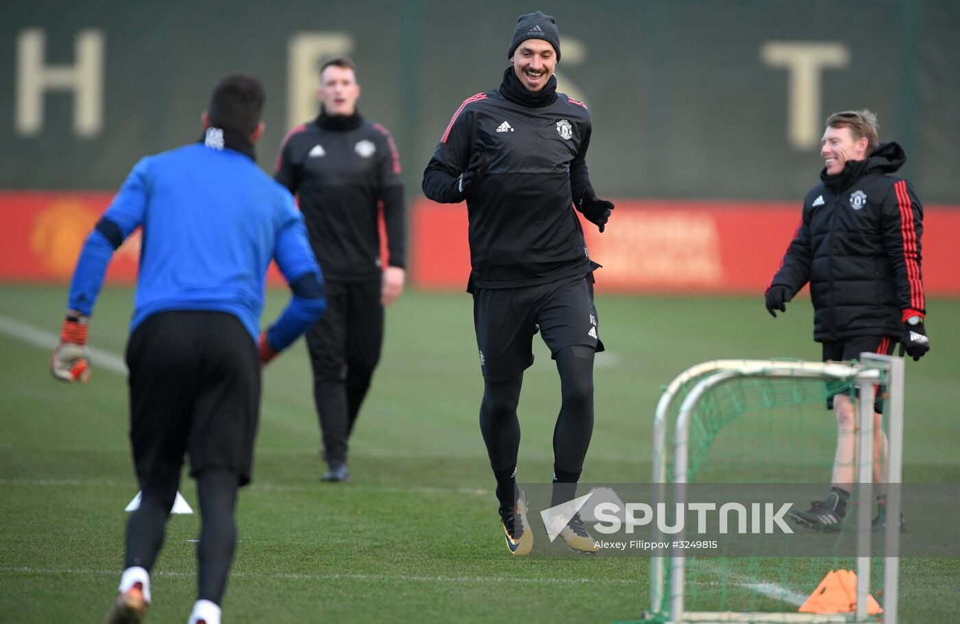 Football. Champions League. Manchester United's training session