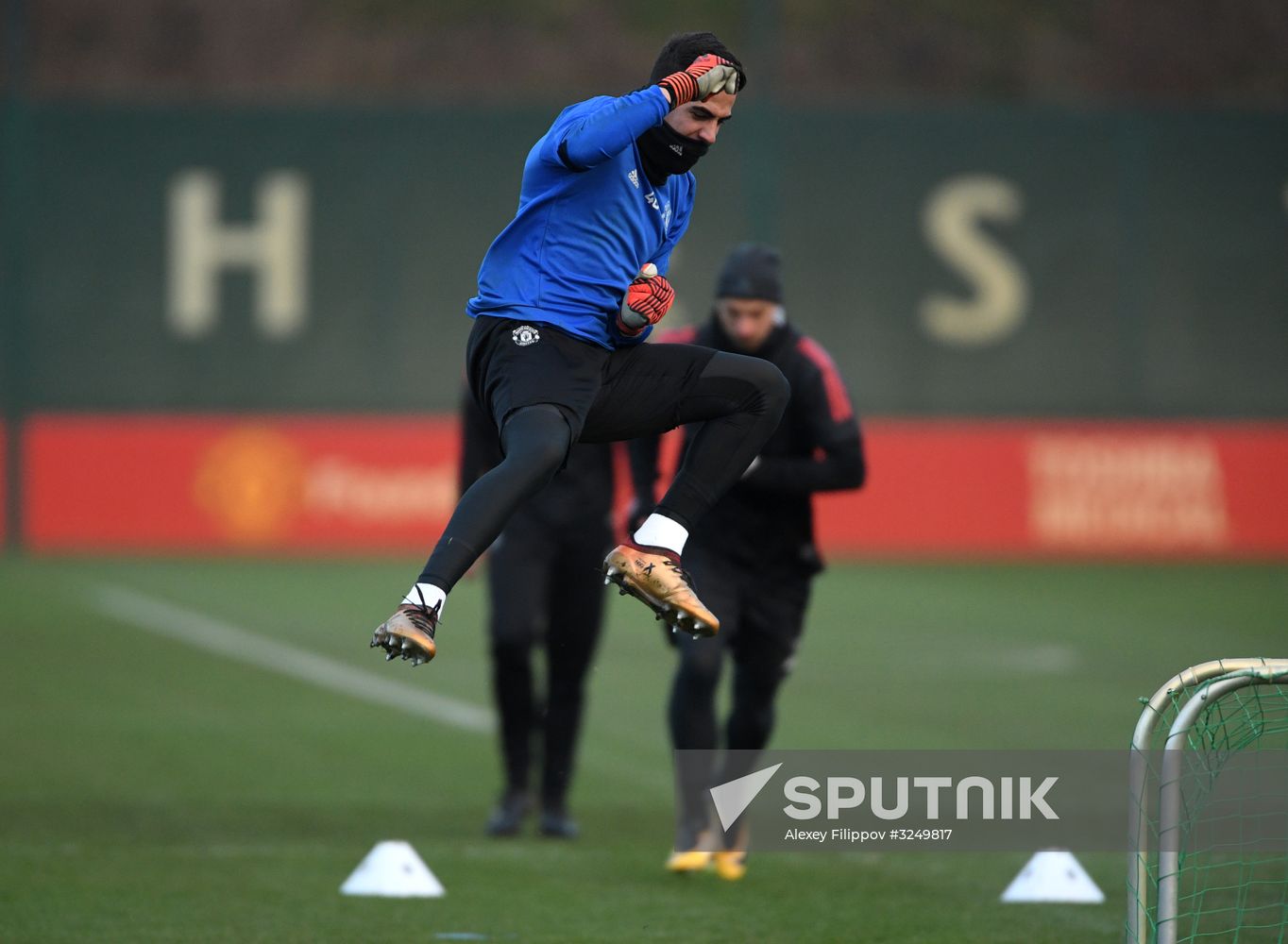 Football. Champions League. Manchester United's training session