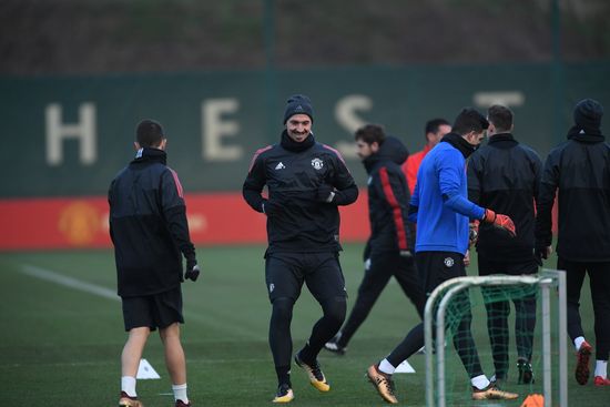Football. Champions League. Manchester United's training session