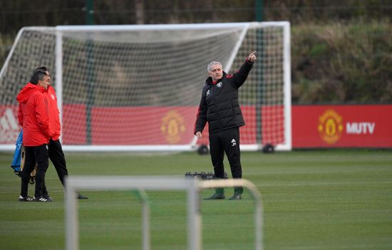 Football. Champions League. Manchester United's training session