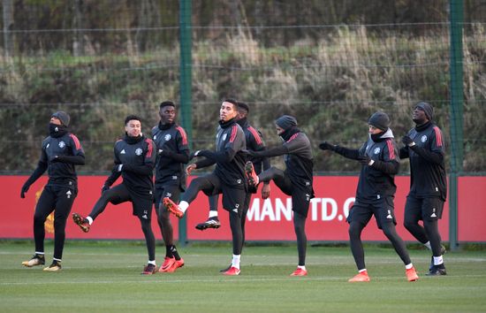 Football. Champions League. Manchester United's training session