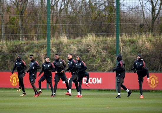 Football. Champions League. Manchester United's training session