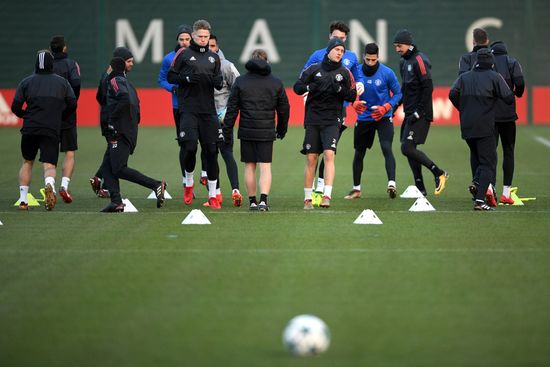 Football. Champions League. Manchester United's training session