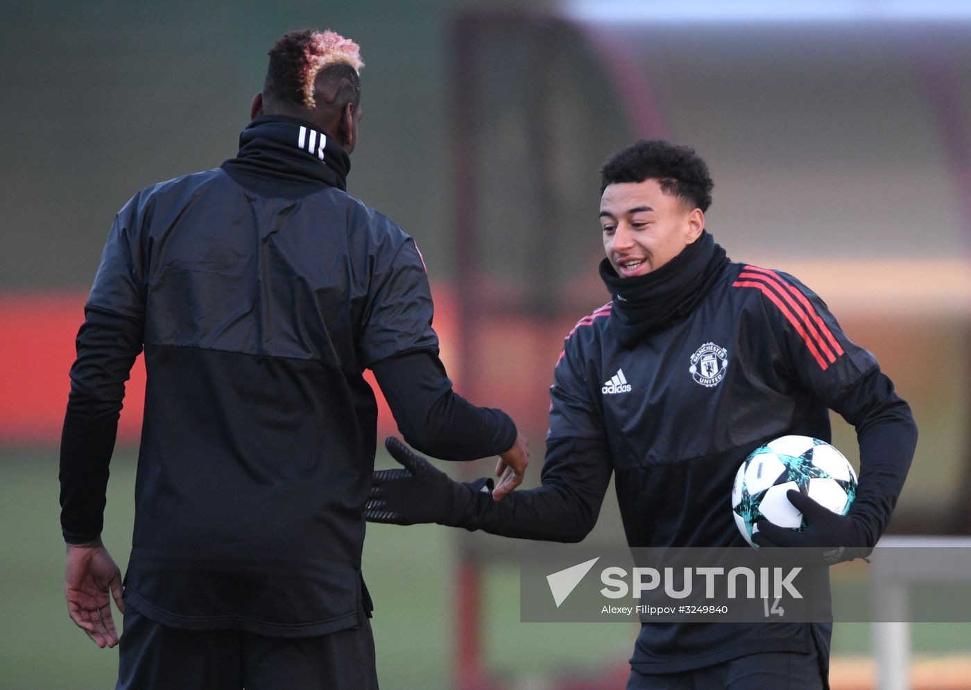 Football. Champions League. Manchester United's training session