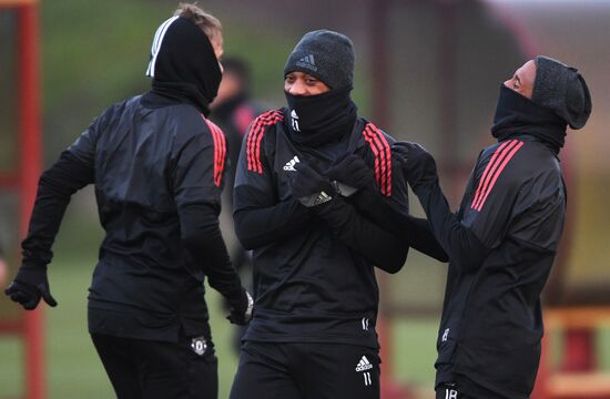 Football. Champions League. Manchester United's training session