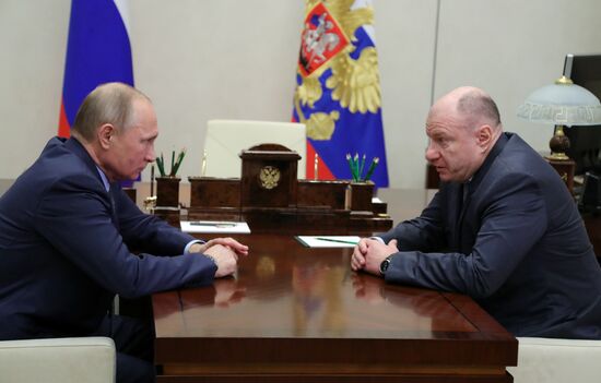 President Vladimir Putin meets with Norilsk Nickel CEO Vladimir Potanin
