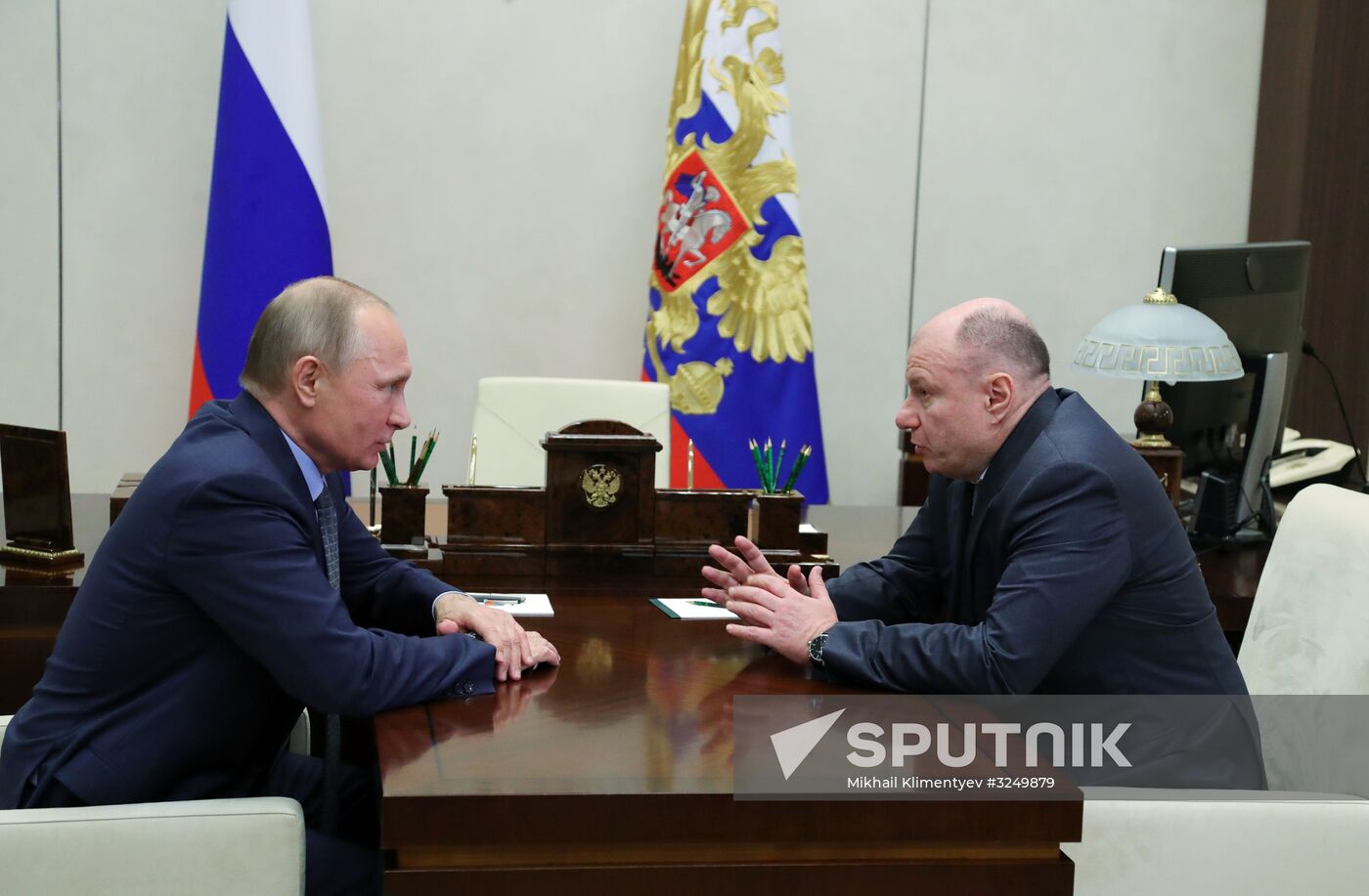 President Vladimir Putin meets with Norilsk Nickel CEO Vladimir Potanin